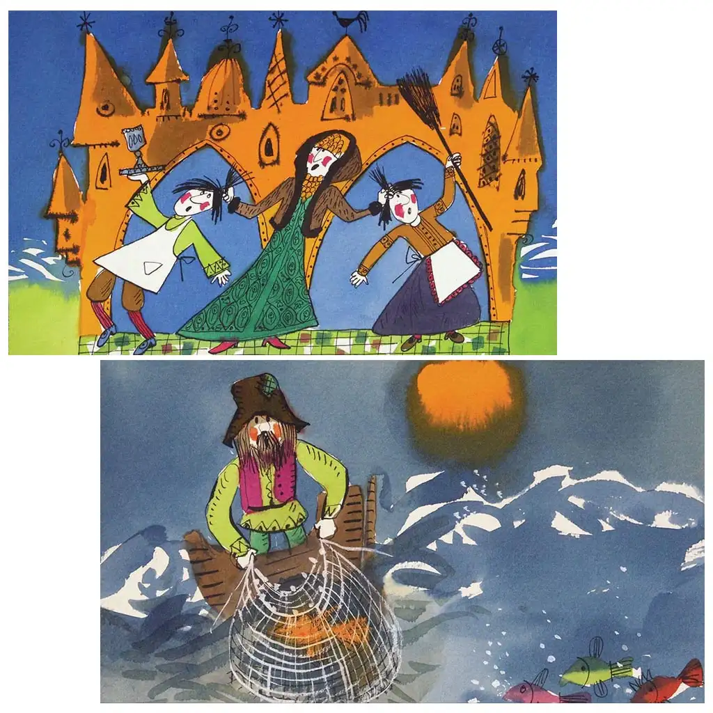 Puškin: Rozprávka o rybárovi a rybke diapozitív kép 2