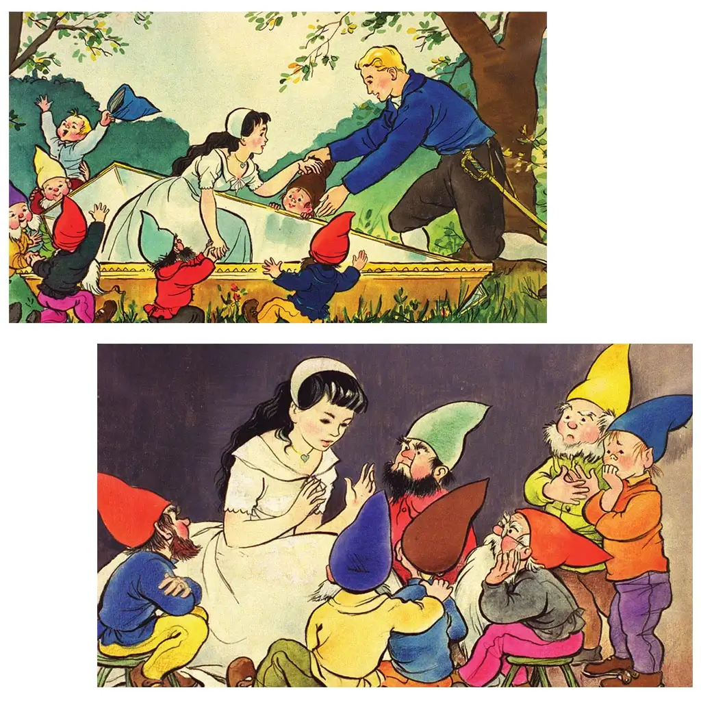 Grimmovci: Snehulienka a sedem trpaslíkov diapozitív kép 2