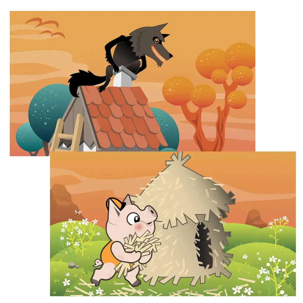 Tri prasiatka diapozitív kép 2