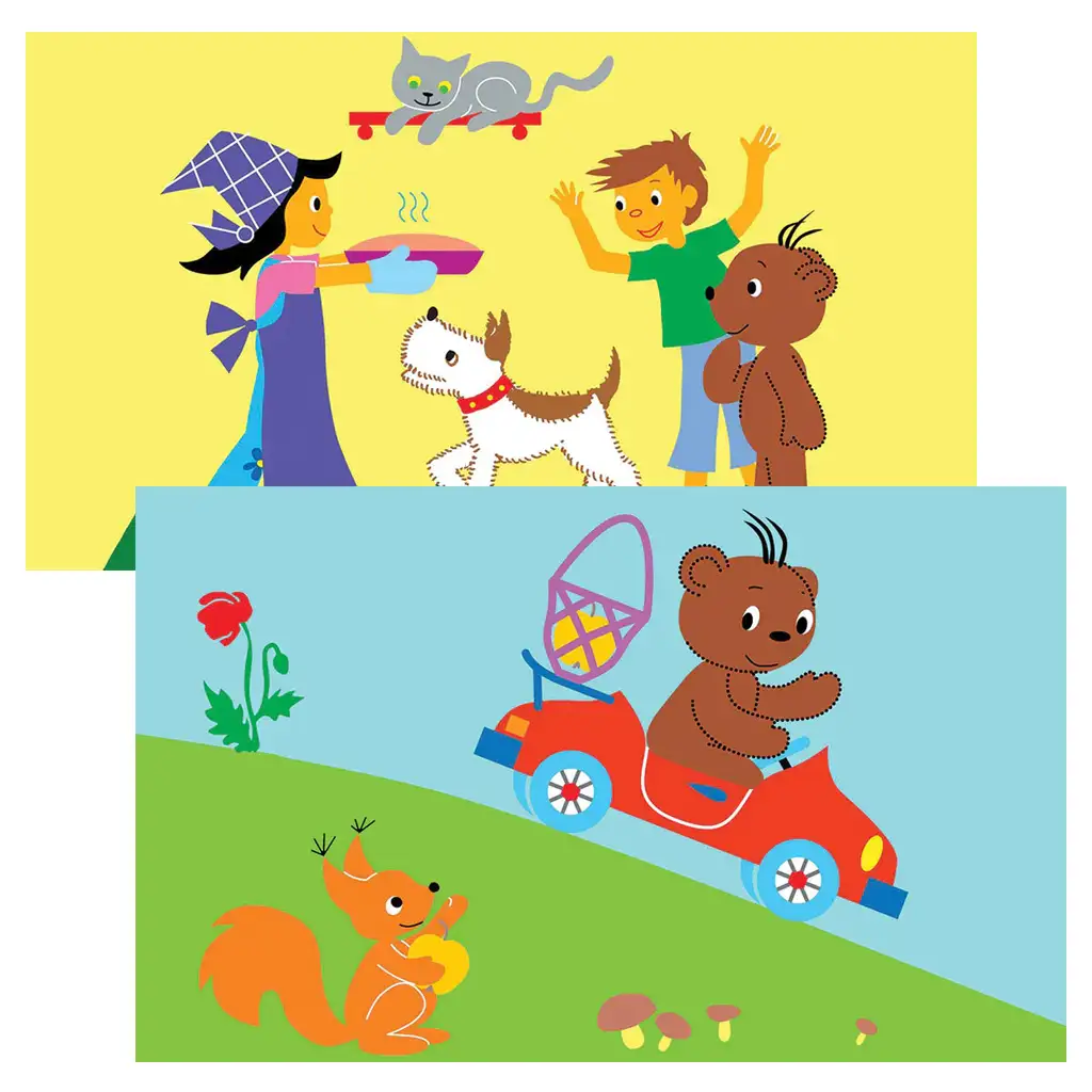 Boribon jazdí autíčkom diapozitív kép 2