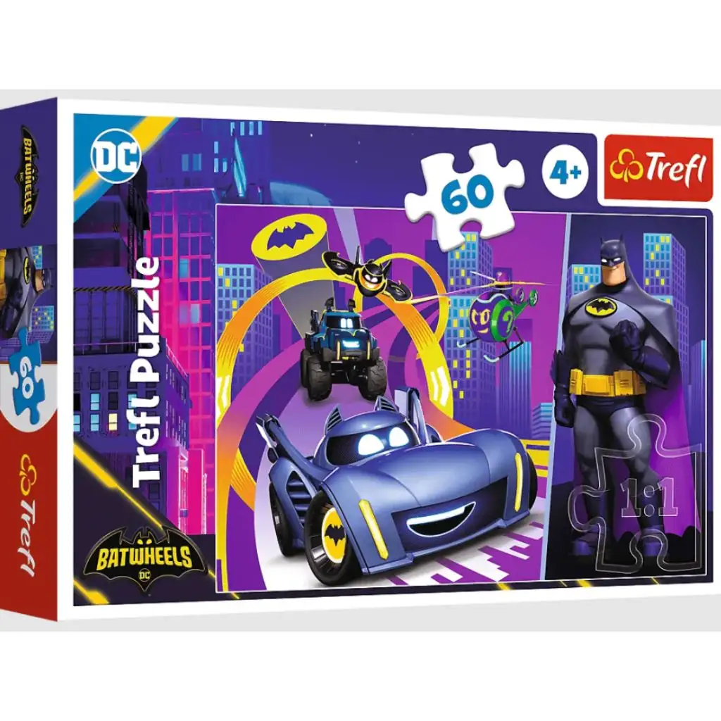DC Batman Batwheels 60-dieliková puzzle - Trefl