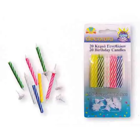 Dekoračné narodeninové sviečky 20ks/bal