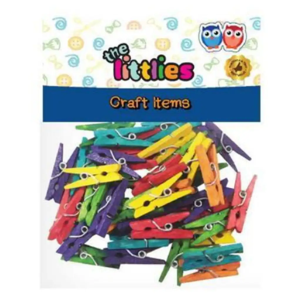 Dekoratívny farebný štipec 25mm 45ks