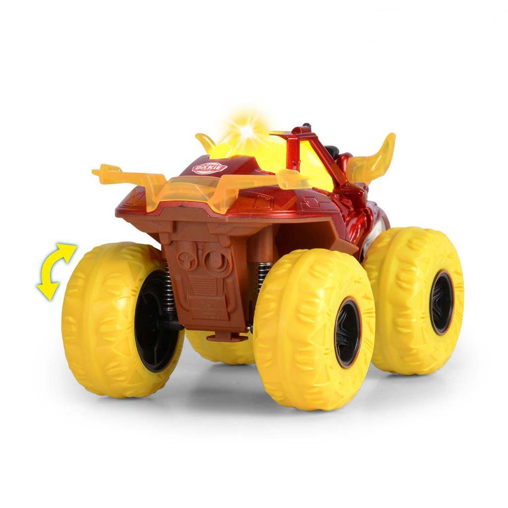 Plamenný monster truck v tvare hlavy býka so svetlom a zvukom – Dickie Toys kép 2