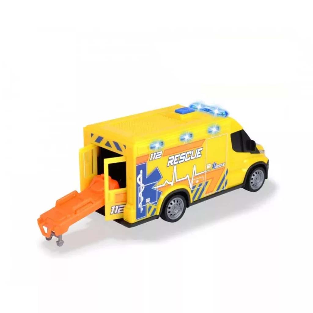 SOS Iveco sanitka so zvukom a svetlom, 18 cm - Dickie Toys kép 2