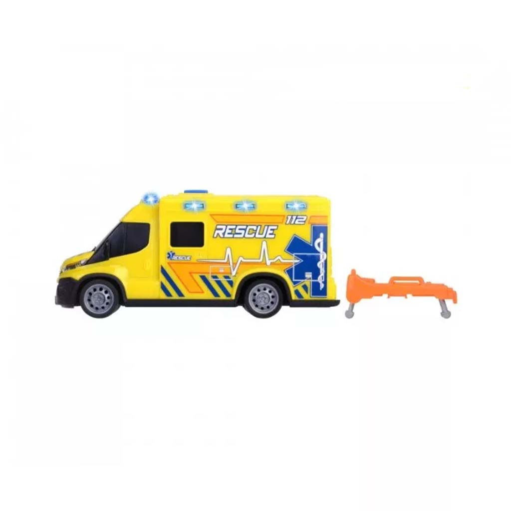 SOS Iveco sanitka so zvukom a svetlom, 18 cm - Dickie Toys kép 3