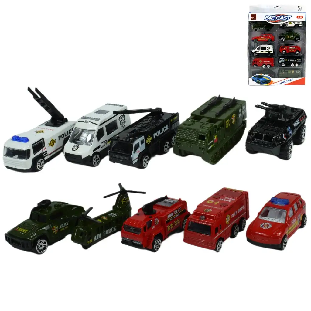 Die-Cast: Súprava policajných áut v dvoch verziách