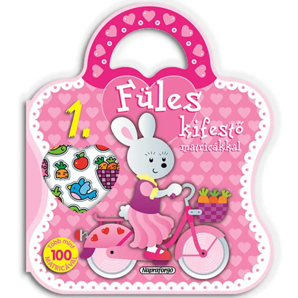 Dievčenská omaľovánka s nálepkami - 1. Bicykel