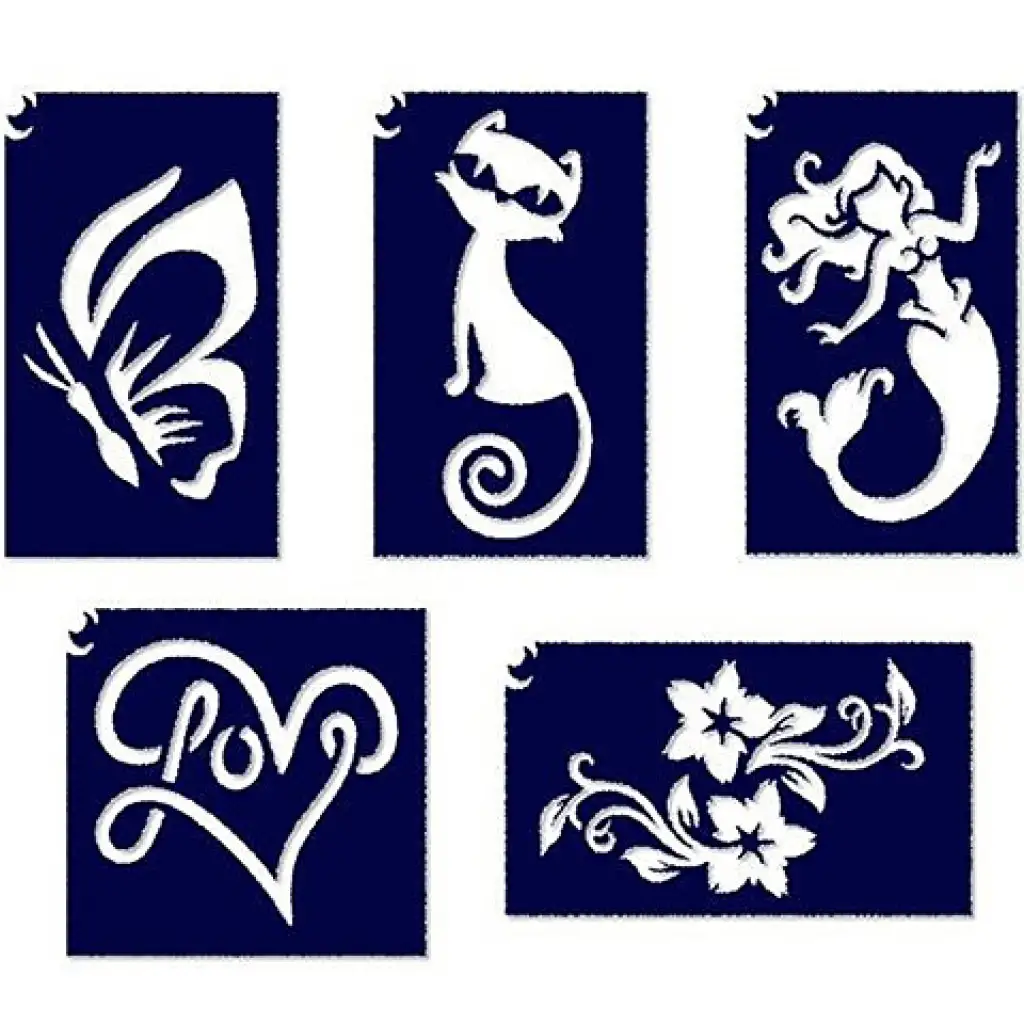 Dievčenské sľudové tetovanie - sada šablónov s morskou vílou 5 ks kép 1