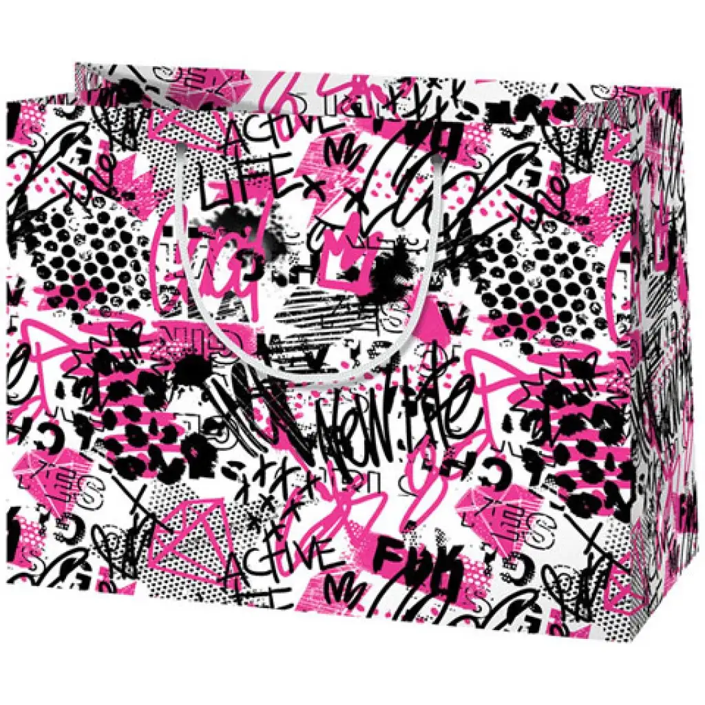 Dievčenský Graffity stredne veľká darčeková taška 18x22,7x10cm