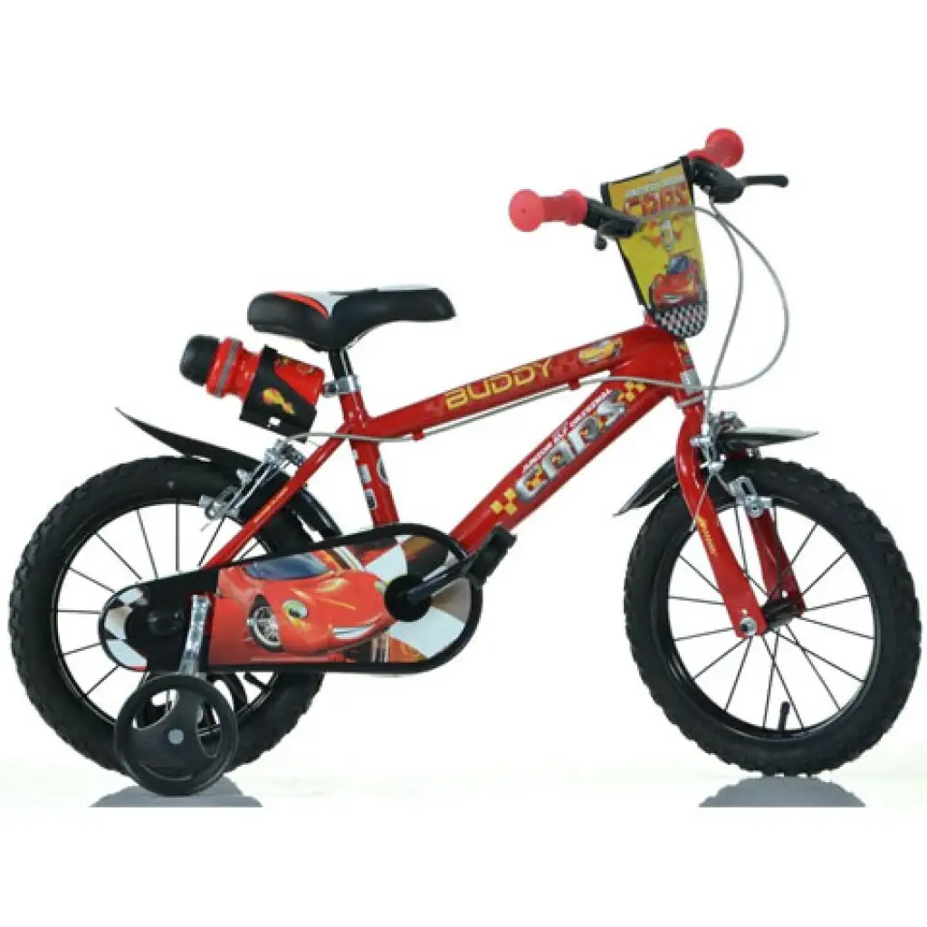 Cars piros gyerek bicikli 16-os méretben - Dino Bikes kerékpár kép 1