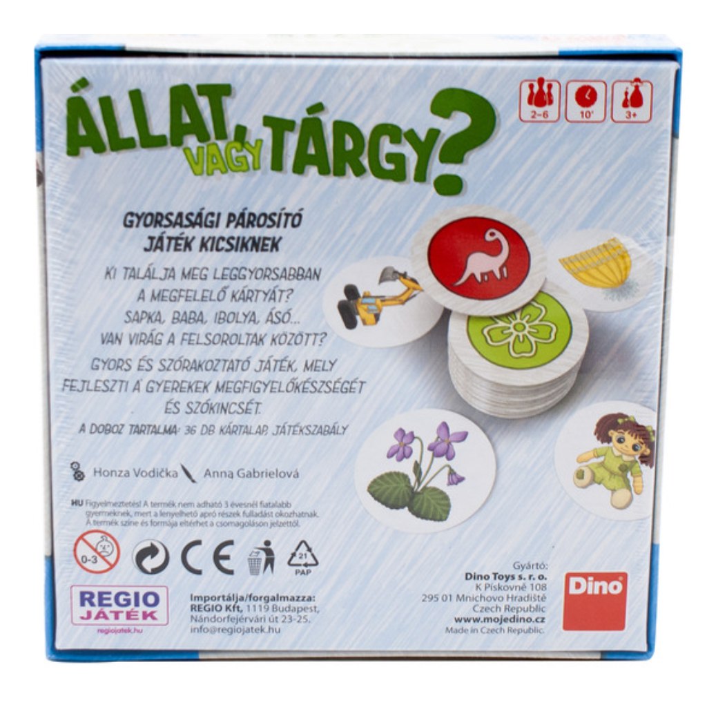 Dino: Zvieratá alebo predmety? spoločenská hra kép 2
