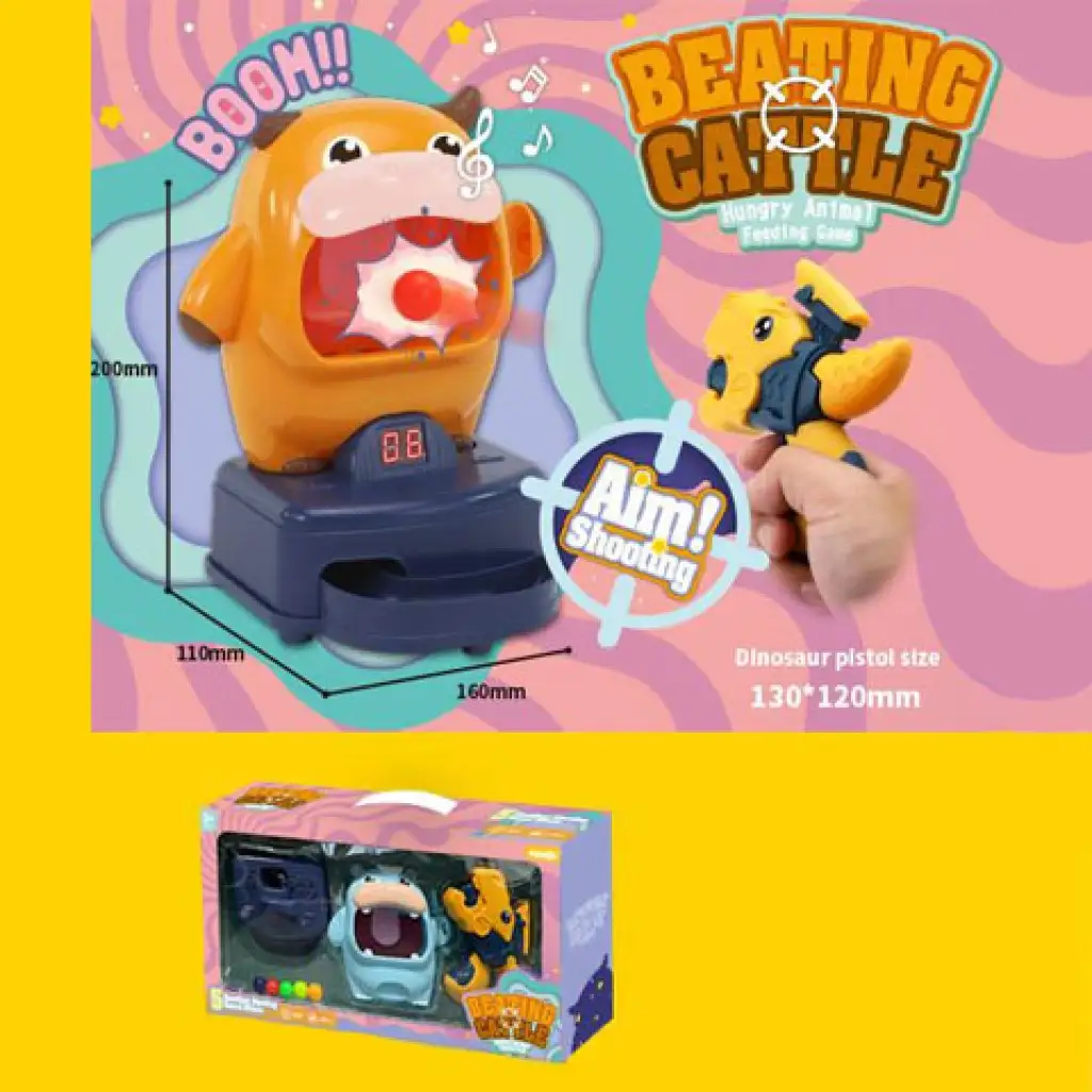 Dino pištoľ s kravským terčom hrací set