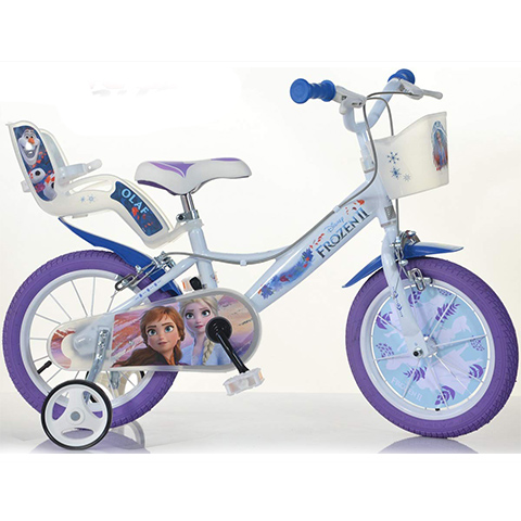 Jégvarázs 2 fehér-lila színű gyerek bicikli 14-es méretben  - Dino Bikes kerékpár kép 1