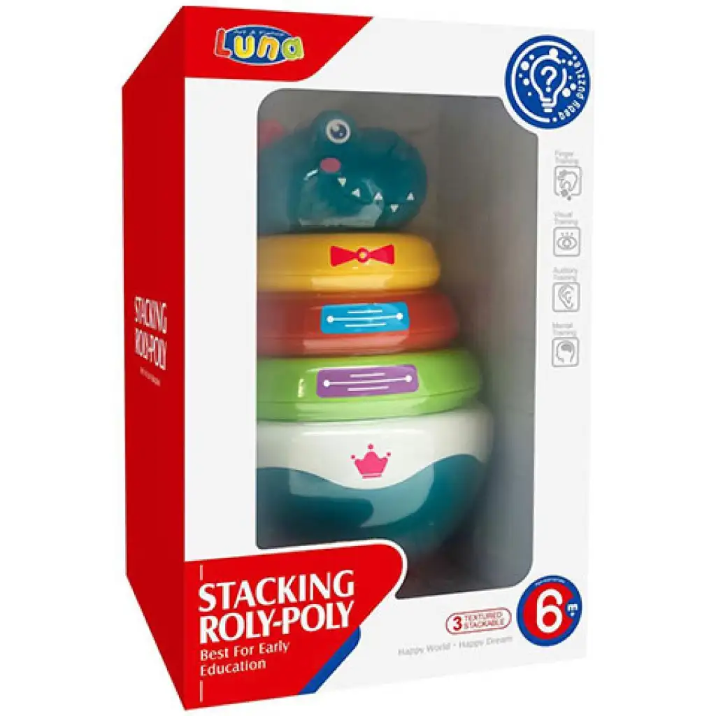 Dinosaurus prstencová pyramída, hračka na rozvoj zručností