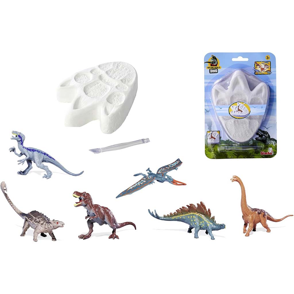 Nature World Dino - Súprava na vyrezávanie s prekvapením dinosauřích odtlačkov nôh - Simba Toys kép 2