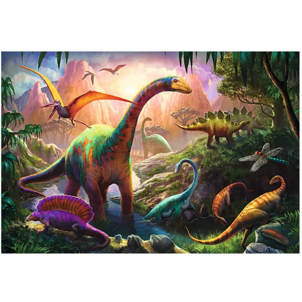 Puzzle - na území dinosaurov 100 ks - Trefl kép 2