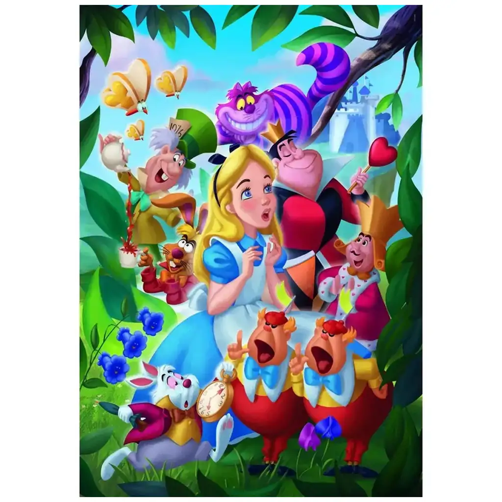 Disney+ - Alenka v ríši divov 1000-dielne puzzle s plagátom - Clementoni kép 2