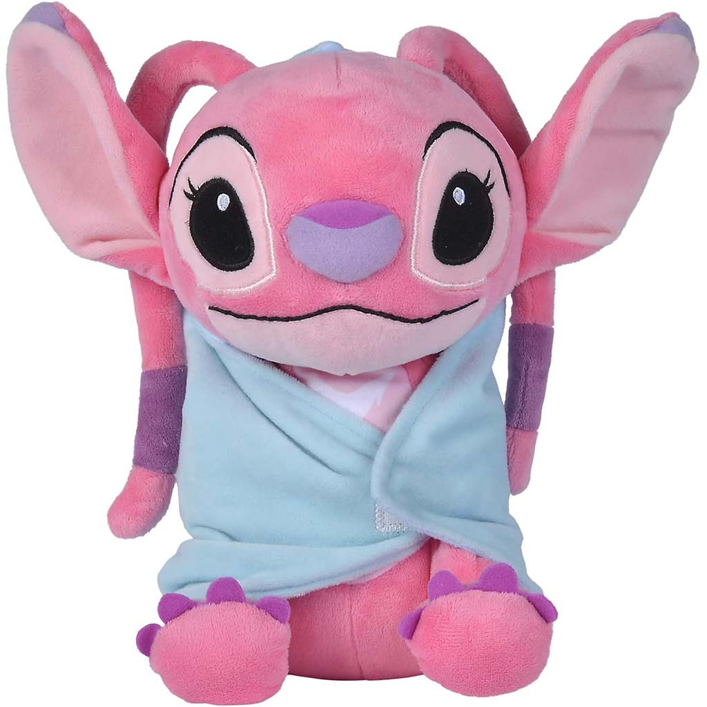 Disney Stitch Anjel plyšová figúrka s prikrývkou 25 cm - Simba Toys kép 2