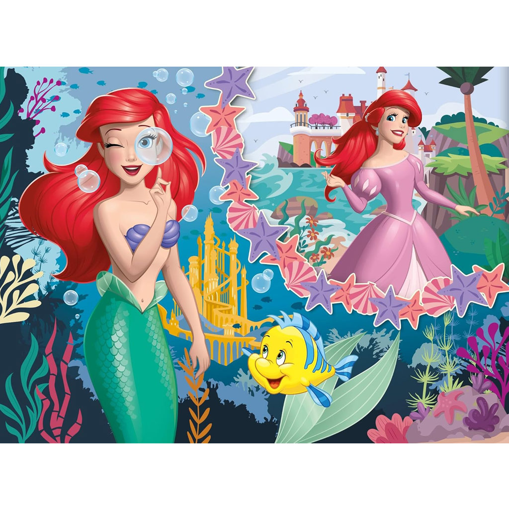 Ariel dva svety 2 v 1 48-dielne Eco mini puzzle a omaľovánka 35x25 cm - Lisciani kép 2