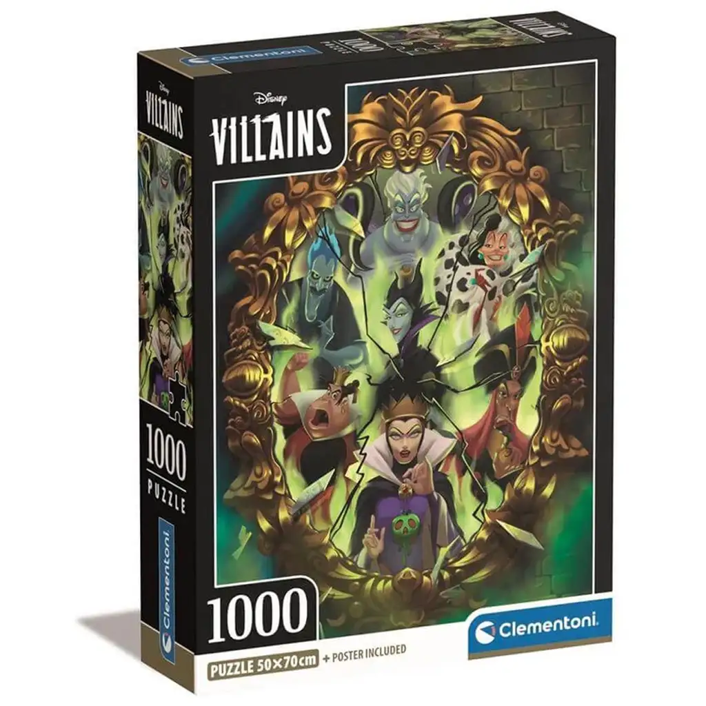Disney+ - Zloduchovia 1000 ks puzzle s plagátom - Clementoni
