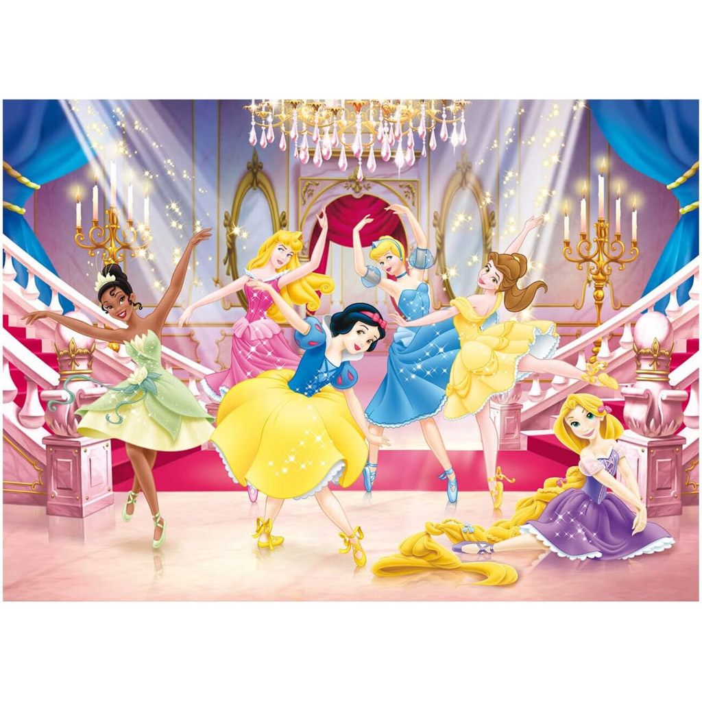 Disney Princezné 2 v 1, 250-dielne puzzle a omaľovánka 50x35 cm – Lisciani kép 2
