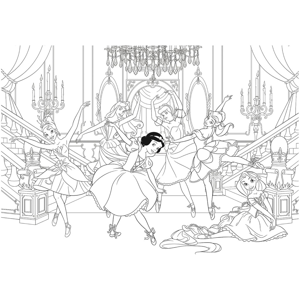 Disney Princezné 2 v 1, 250-dielne puzzle a omaľovánka 50x35 cm – Lisciani kép 3