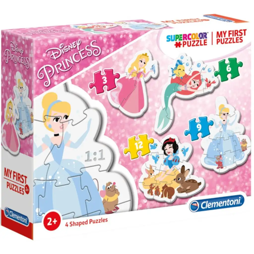 Disney Hercegnők 4 az 1-ben Supercolor formapuzzle - Clementoni kép 1