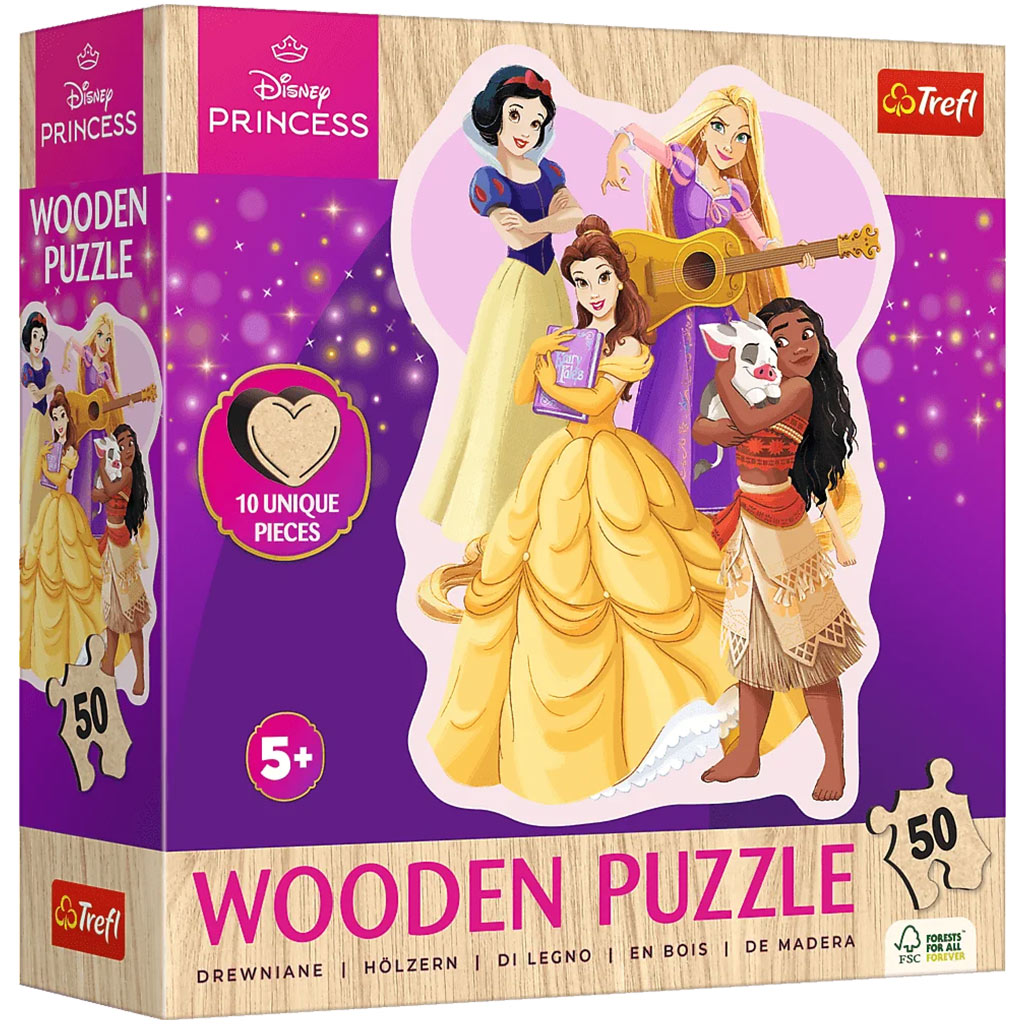 Disney hercegnők 50db-os fa puzzle - Trefl kép 1