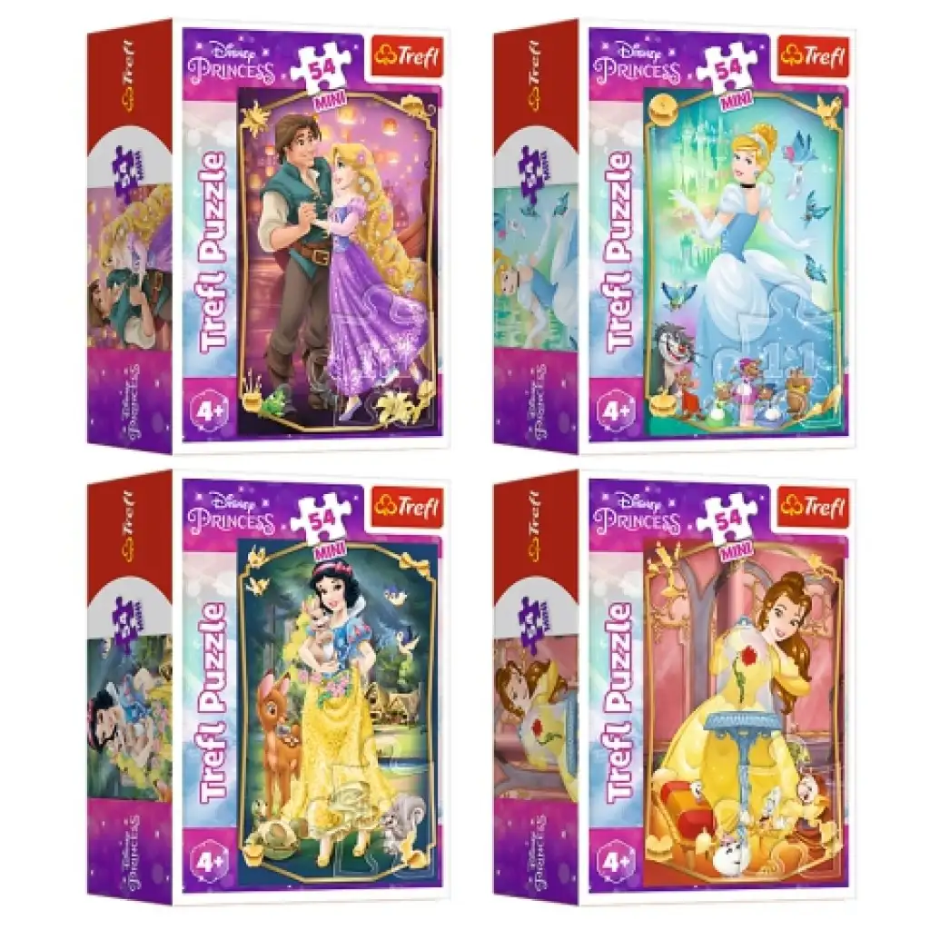 Gyönyörű Disney Hercegnők 54db-os mini puzzle több változatban - Trefl kép 1