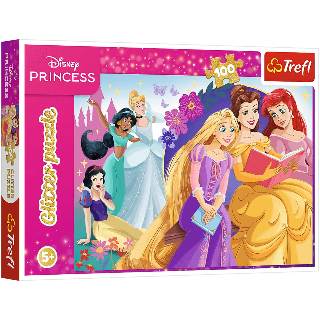Disney princezné 100-dielne trblietavé puzzle - Trefl