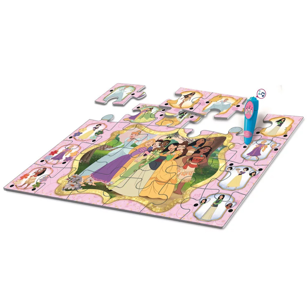 Disney princezné interaktívne 24-dielne podlahové puzzle - Clementoni kép 2