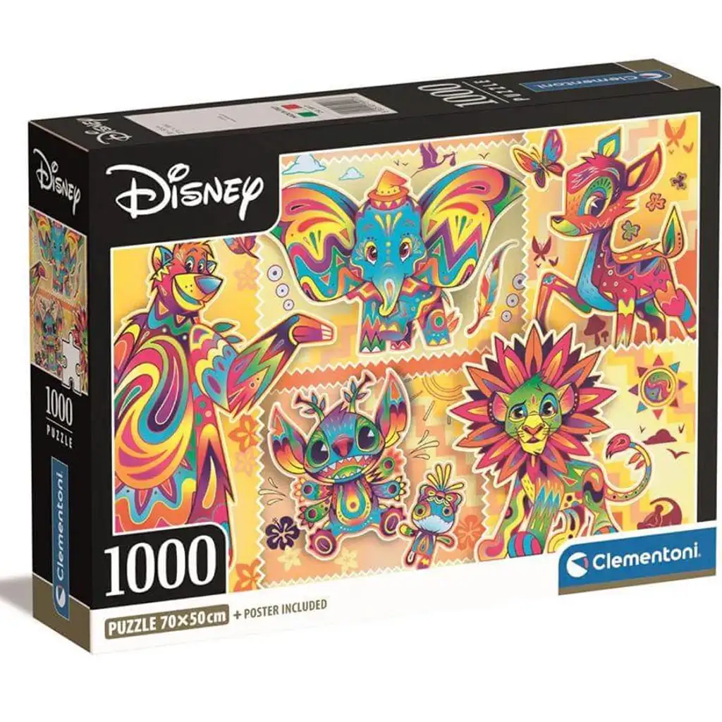 Disney+ - Klasické postavy 1000-dielne puzzle s plagátom - Clementoni