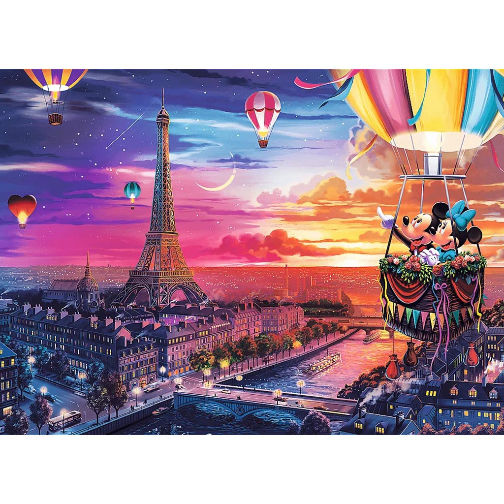 Mickey a Minnie v Paríži 1000-dielne Prémium plus quality puzzle - Trefl kép 2