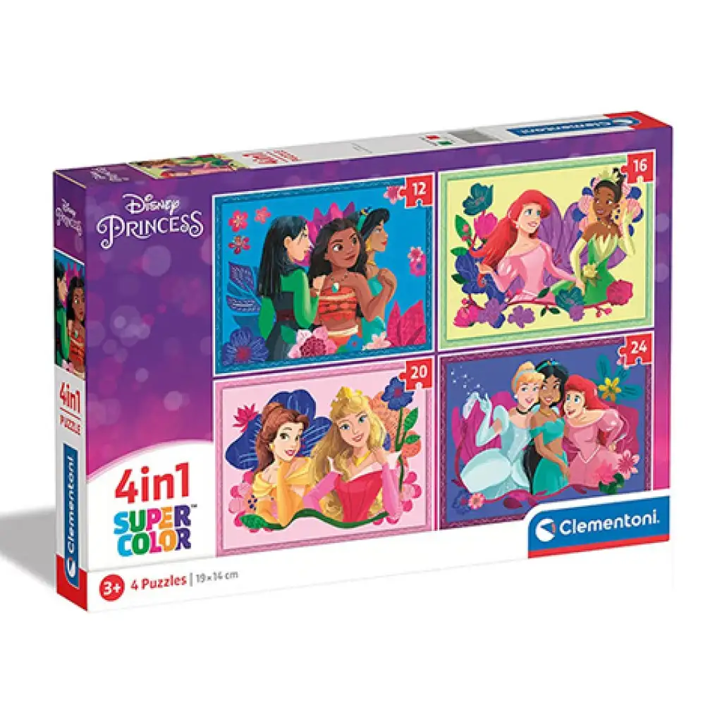 Disney princezné 4v1 puzzle - Clementoni