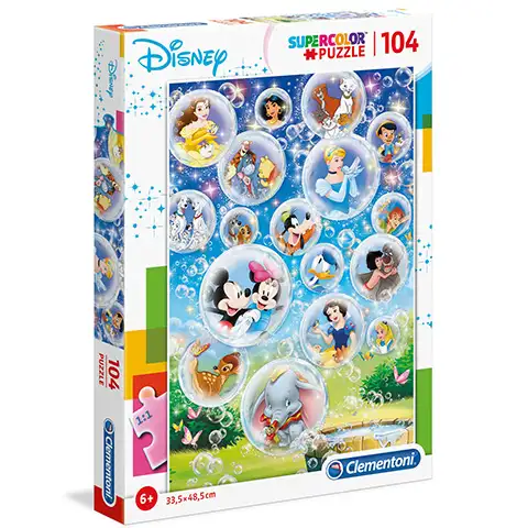 Disney rozprávkové postavy Supercolor puzzle 104ks - Clementoni