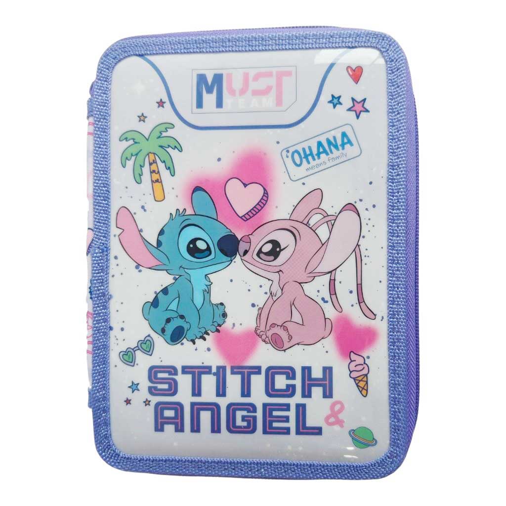 Must: Disney Stitch&Angel emeletes töltött tolltartó 15x5x21cm kép 1