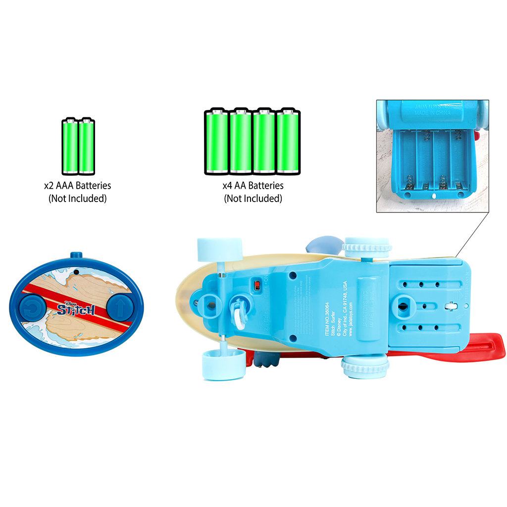 Disney Stitch RC diaľkovo ovládaný surfovací skateboard 25 cm - Jada Toys kép 5