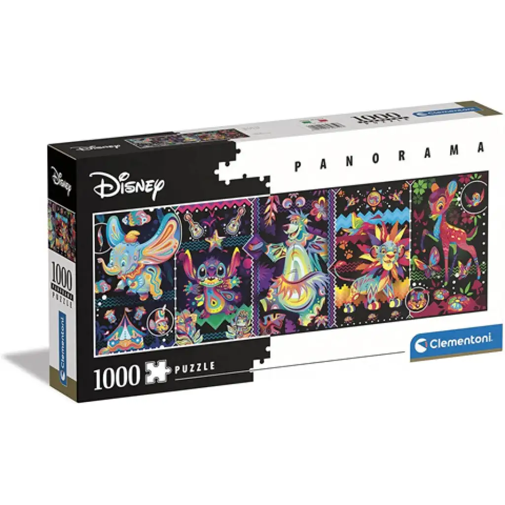Disney Vintage farebné 1000 dielne panoráma puzzle - Clementoni