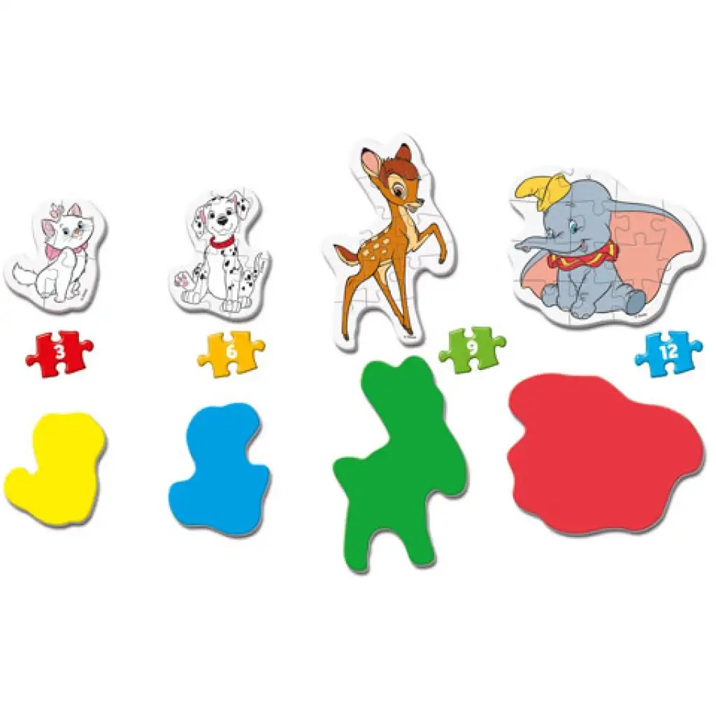 Disney zvieratá 4v1 puzzle set - Clementoni kép 2