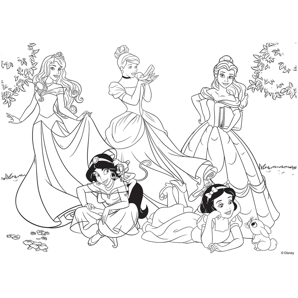 Disney princezné – Kúzlo rozprávkovej záhrady 2 v 1 60-dielne puzzle a omaľovánka 50x35 cm – Lisciani kép 3
