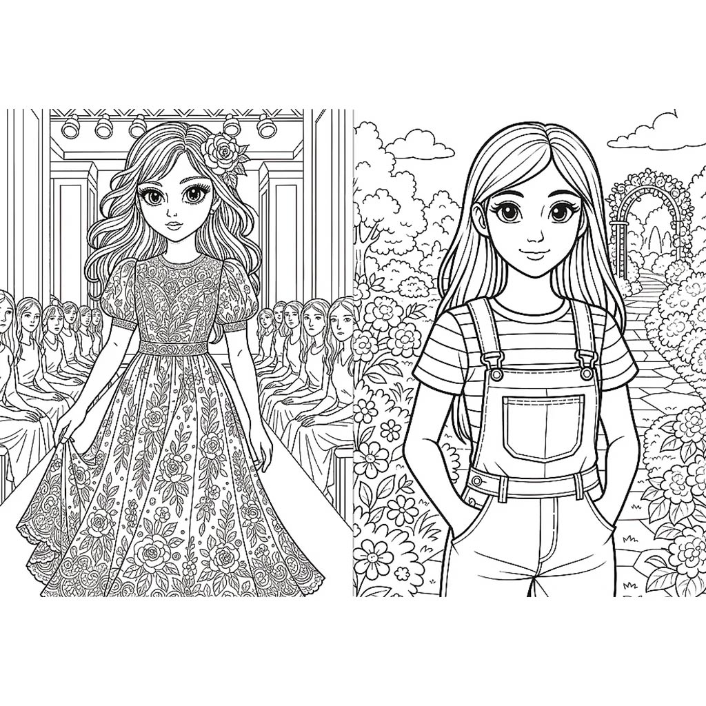 Módne oblečenie omaľovánka - Trefl kép 2