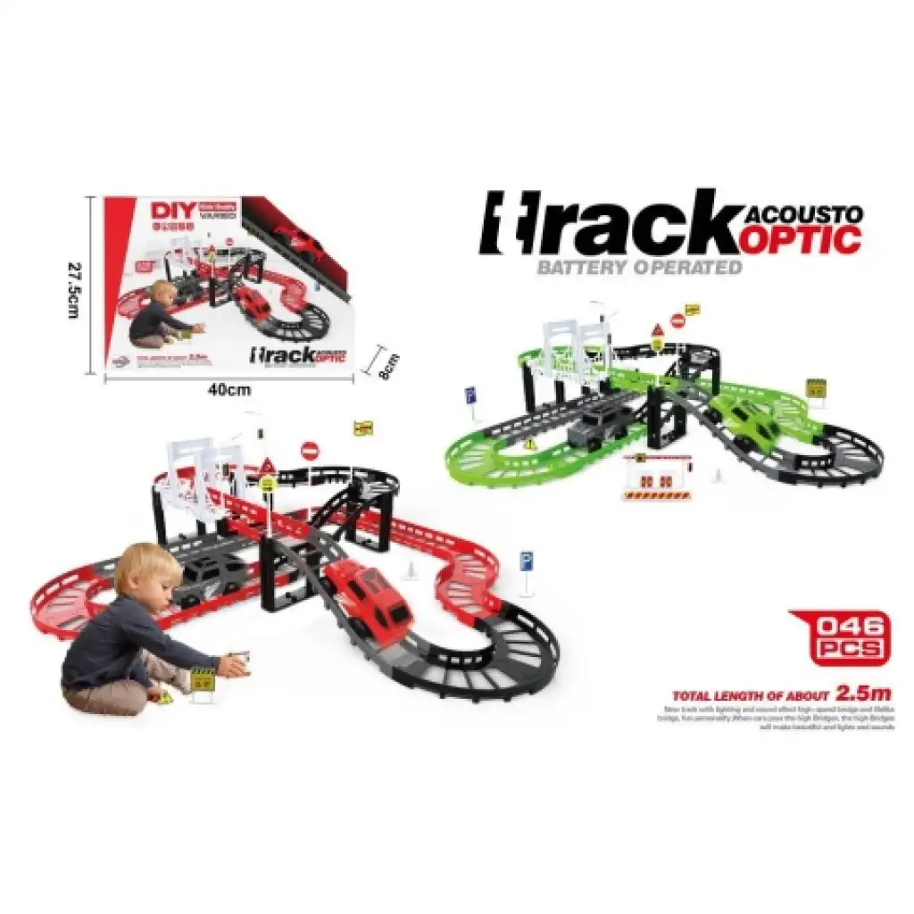 DIY 2,5 metrová dráha s diaľničným príslušenstvom v niekoľkých verziách