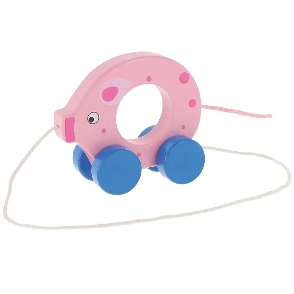 Drevená ťahacia hračka – Gurulajúce prasiatko – Trefl