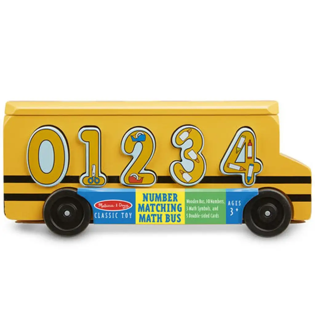 Drevená vkladačka autobus s číslicami - Melissa & Doug