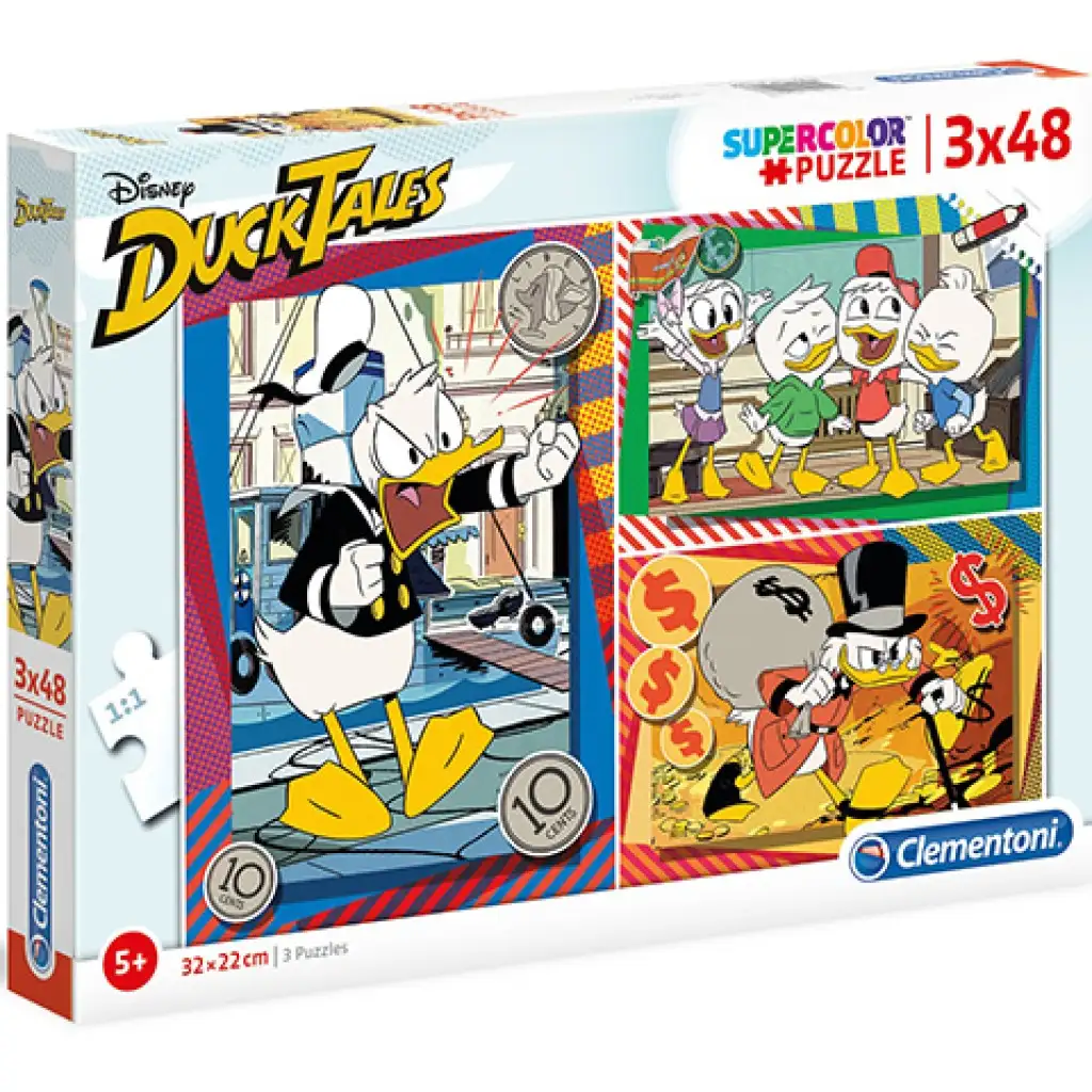 Duck Tales Supercolor 3v1 puzzle 3x48ks - Clemetoni kép 1