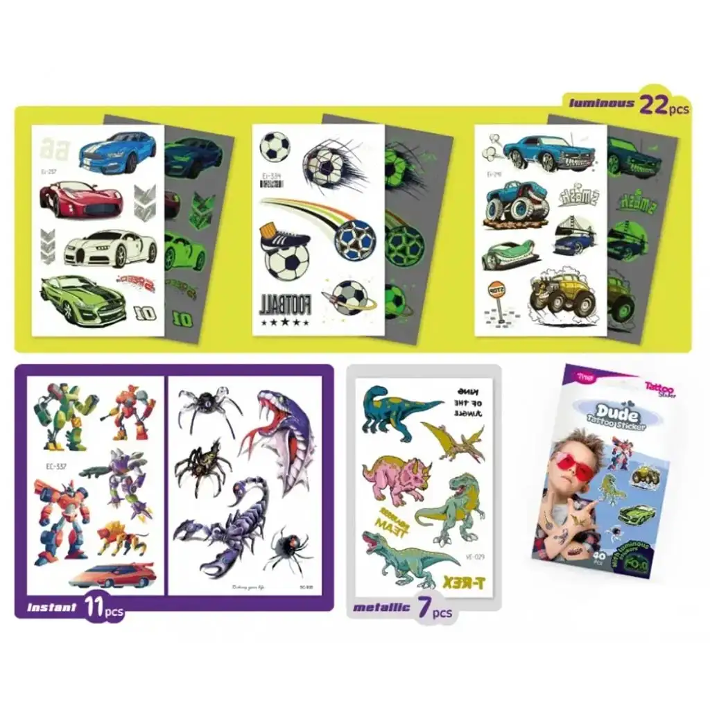 TyToo: Sada tetovacích nálepiek pre chlapcov kép 2