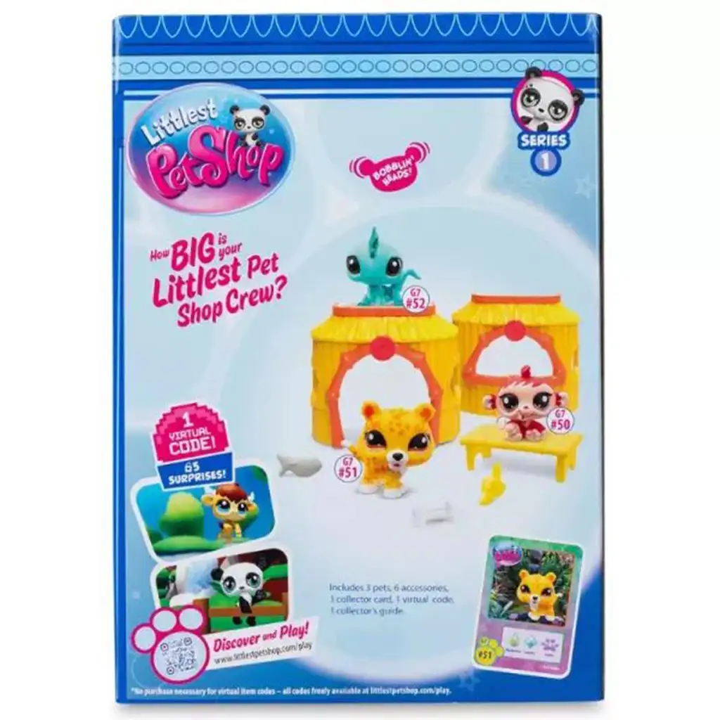 Littlest Pet Shop: 3-figúrkový balíček séria 1 - Džungľa kép 3