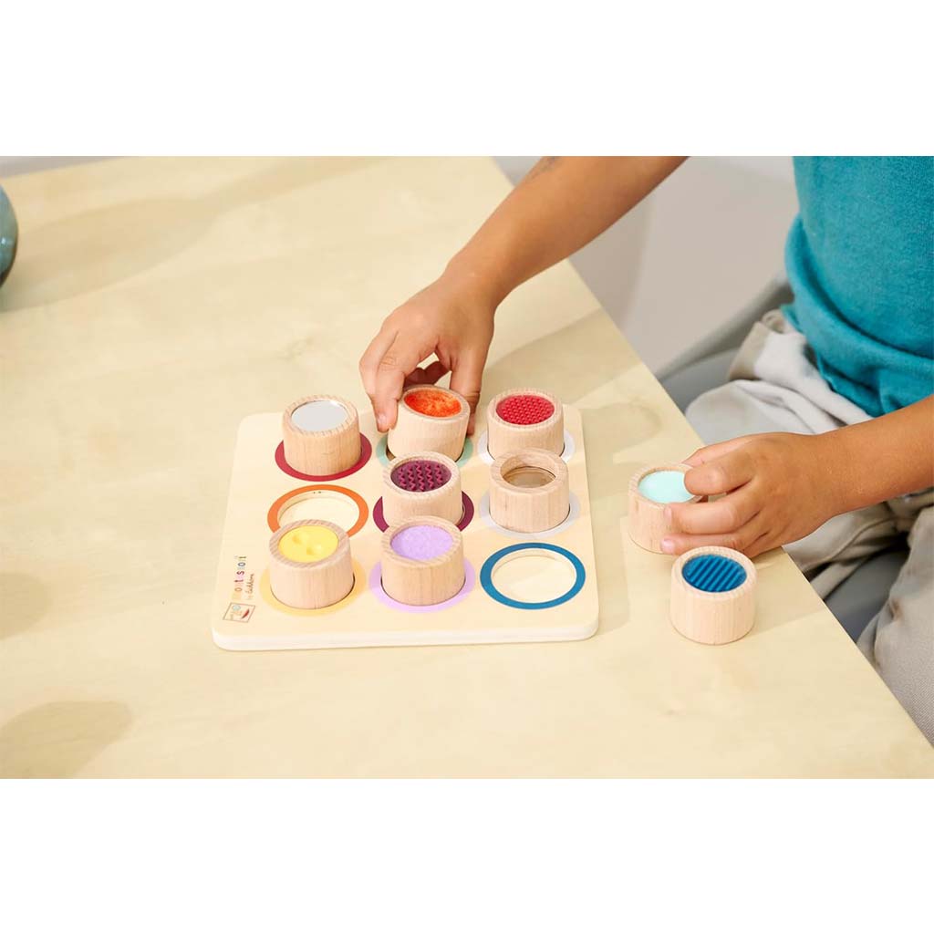 Eichhorn: Drevená Montessori senzorická párovacia sada valčekov – Hmatová vzdelávacia hračka - Simba Toys kép 3
