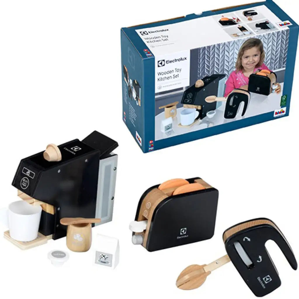 Electrolux drevená kuchynská sada, 3-dielny set - Klein Toys
